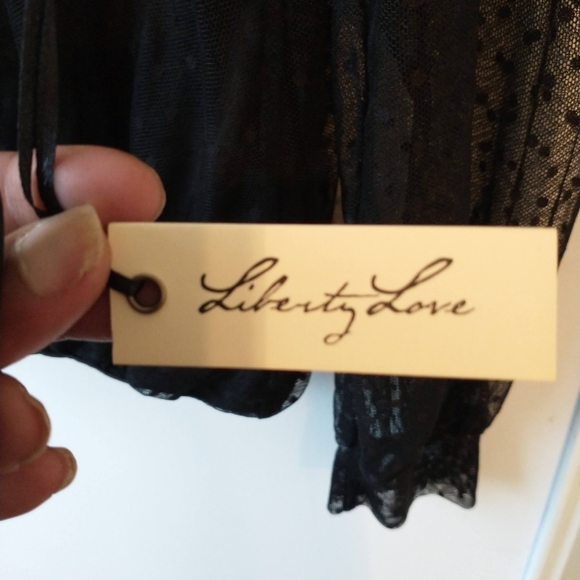 Sheer black polka dot blouse - Picture 3 of 3